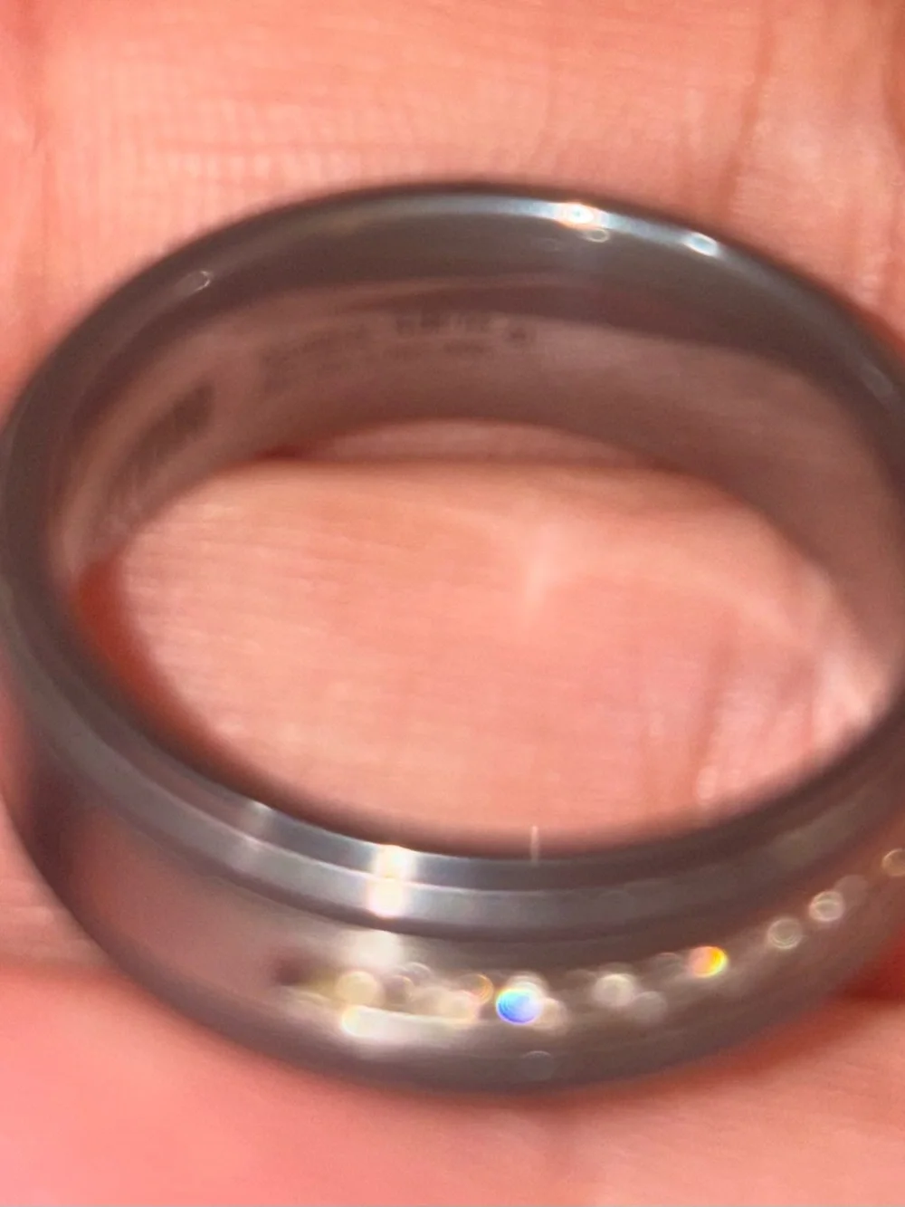 Triton Men’s Silver Diamond Channel Comfort-Fit Ring